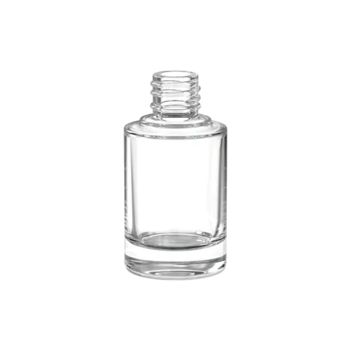 0.7oz/20ml 18-415 Clear Glass Cylinder Nail Polish Bottle with Premium Heavy Base