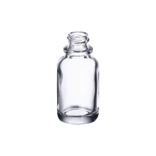 0.5oz/15ml 18-400 Clear Glass Round Dropper Bottle with Heavy Base