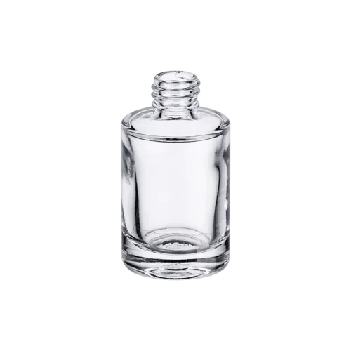 0.3oz/10ml 13-415 Clear Glass Cylinder Nail Polish Bottle with Premium Heavy Base