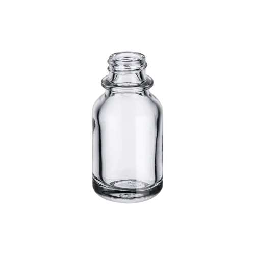 0.5oz/15ml 18-410 Clear Glass Round Dropper Bottle