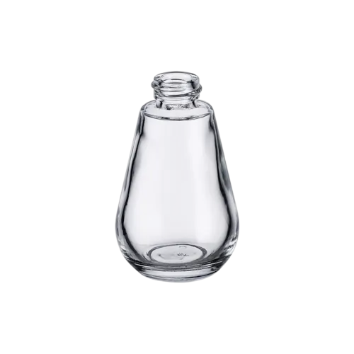 1oz/30ml 18-400 Clear Glass Teardrop Cosmetic Bottle with Heavy Base for Perfumes, Serums, & Foundation