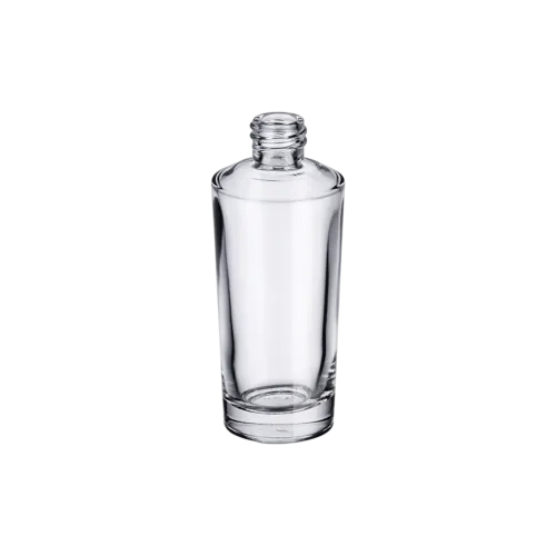 1.7oz/50ml 18-415 Clear Glass Tapered Round Cosmetic Bottle with Premium Heavy Base