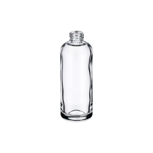 3.4oz/100ml 20-415 Clear Glass Cylinder Round Bottle