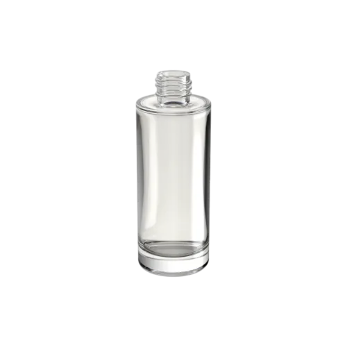 2.7oz/80ml 22-410 Clear Glass Cylinder Cosmetic Bottle with Premium Heavy Base