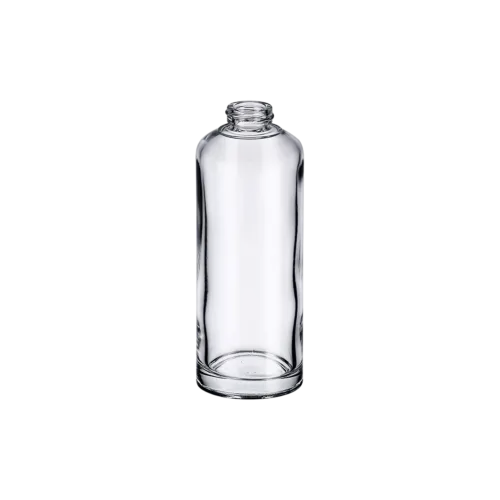 4.4oz/130ml 22-400 Clear Glass Cylinder Round Bottle with Heavy Base