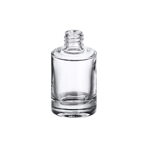 1oz/30ml 18-415 Clear Glass Squat Cylinder Cosmetic Bottle with Premium Heavy Base