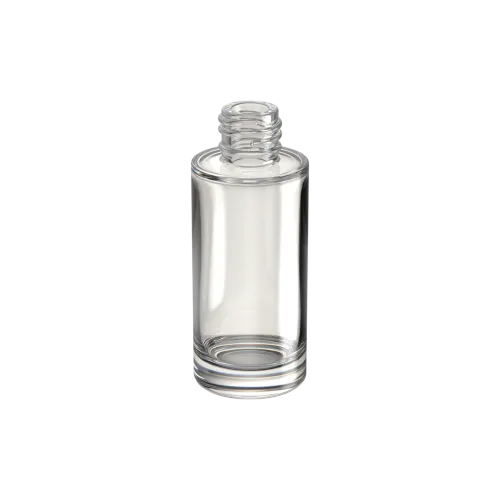 1oz/30ml 18-415 Clear Glass Cylinder Cosmetic Bottle for Serums, Perfumes, & Foundation