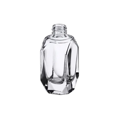 1oz/30ml 18-410 Clear Glass Faceted Cosmetic Bottle with Premium Heavy Base - Ideal for Serums, Foundation, & Perfumes