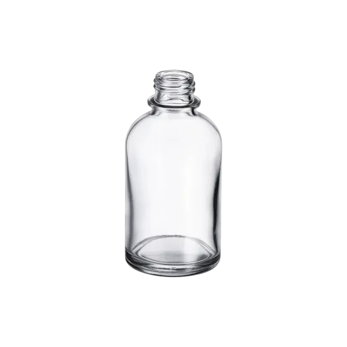 4.4oz/130ml 24-415 Clear Glass Round Bottle