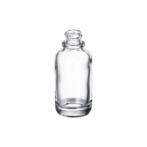 1oz/30ml 18-400 Clear Glass Round Dropper Bottle with Premium Heavy Base