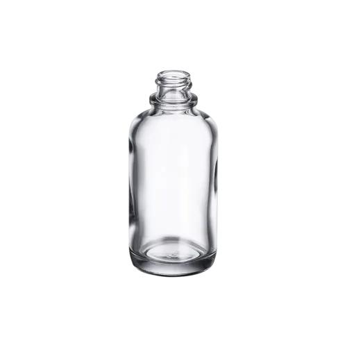 1.7oz/50ml 18-400 Clear Glass Round Dropper Bottle with Premium Heavy Base