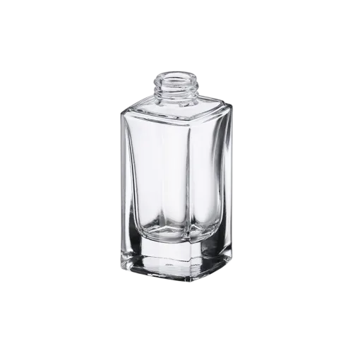 1oz/30ml 18-415 Clear Glass Rectangle Cosmetic Bottle with Premium Heavy Base for Serums, Perfumes, & Foundation