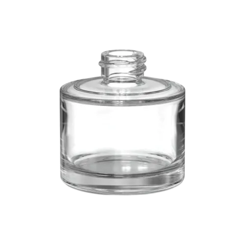 1oz/30ml 18-410 Clear Glass Squat Cylinder Cosmetic Bottle with Premium Heavy Base