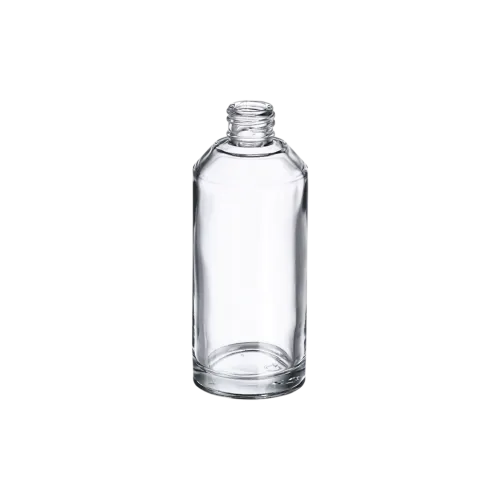 3.4oz/100ml 20-415 Clear Glass Bevel Cosmetic Bottle with Premium Heavy Base