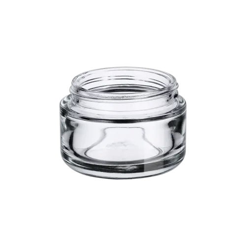 2oz/60ml 52-400 Clear Glass Straight-Sided Face Cream Jar with Premium Heavy Base