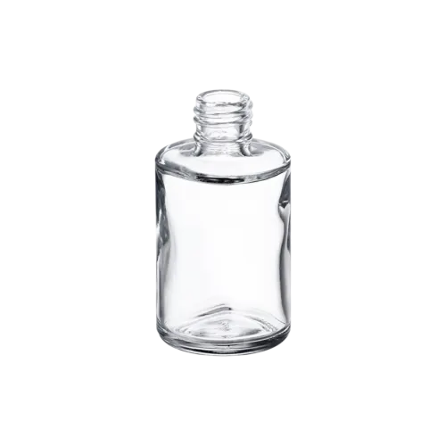 0.5oz/15ml 13-410 Clear Glass Cylinder Cosmetic Bottle for Trial and Travel Skincare & Perfume