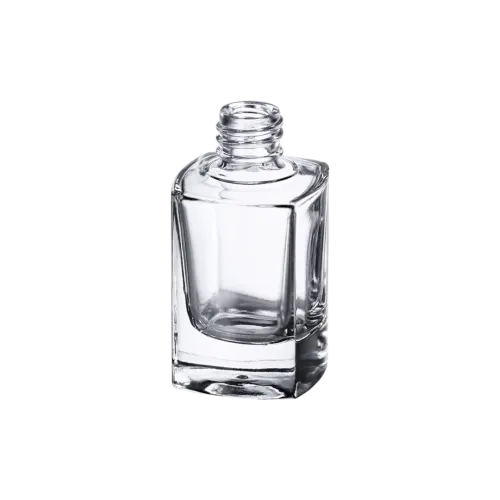 1oz/30ml 18-415 Clear Glass Square Cosmetic Bottle with Premium Heavy Base for Foundation, Perfume, & Serums