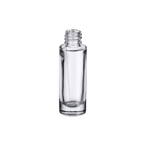 0.5oz/15ml 18-415 Clear Glass Slim Cylinder Nail Polish Bottle with Premium Heavy Base