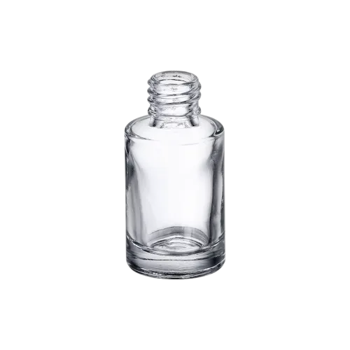 0.2oz/5ml 13-415 Clear Glass Cylinder Nail Polish Bottle with Premium Heavy Base