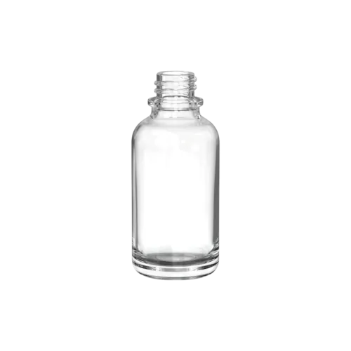 1oz/30ml 17-415 Clear Glass Round Perfume Bottle with Heavy Base
