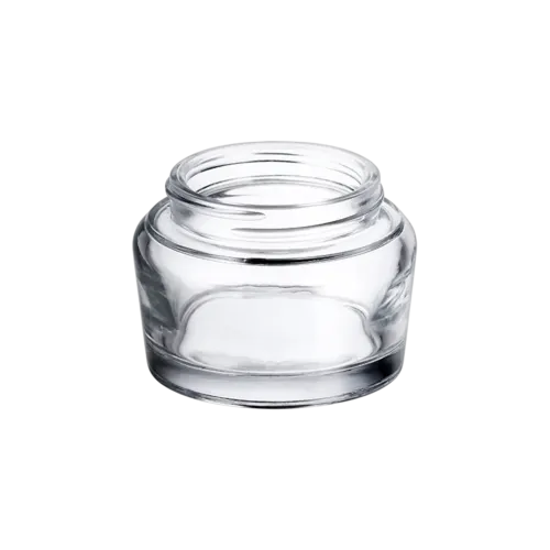 2.7oz/80ml 52-400 Clear Glass Tapered Round Jar - Ideal for Face Moisturizer & Pomade