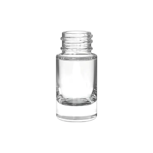 0.2oz/5ml 20-410 Clear Glass Cylinder Cosmetic Bottle with Premium Heavy Base for Sampling 