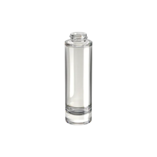 1oz/30ml 18-400 Clear Glass Slim Cylinder Cosmetic Bottle with Premium Heavy Base for Serums, Perfume, & Foundation