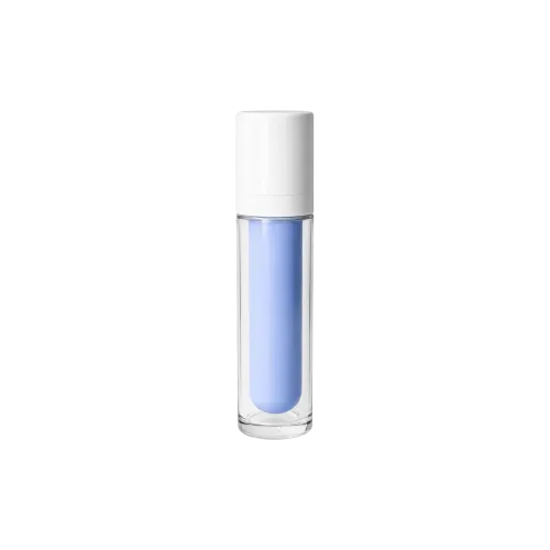 1.7oz /50ml Glass Crystal Ballet Refillable Airless Bottle with Metal Free PP Pump and PP Refill Bottle - 0.2cc Dosage