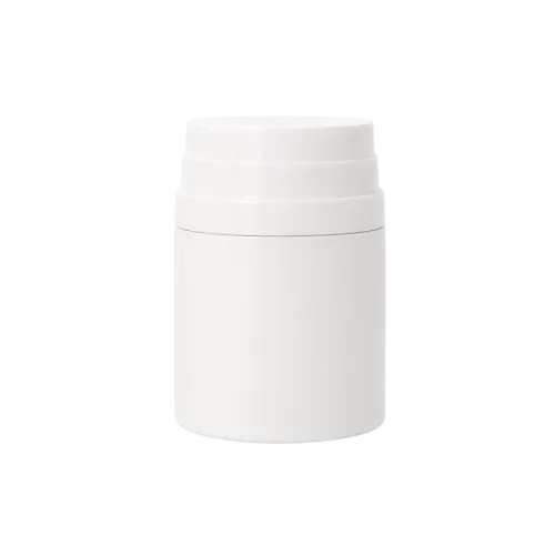 3.4oz /100ml PP Refillable Bounce Airless Jar with PP Cap and Actuator - 0.5cc Dosage
