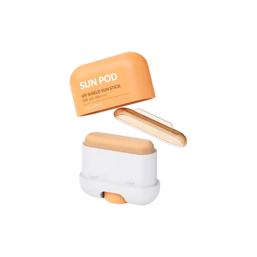 0.5oz/15g PP Wide-Body Oval Mini Sunscreen Stick with Bottom Dial Twist-Up Mechanism, Compact Pod Design