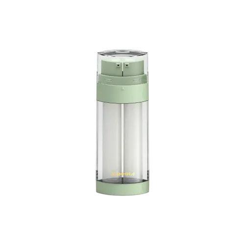 1oz/30ml SAN Dual-Chamber Airless Pump Bottle with Independent Dispensing, 0.1cc Dosage