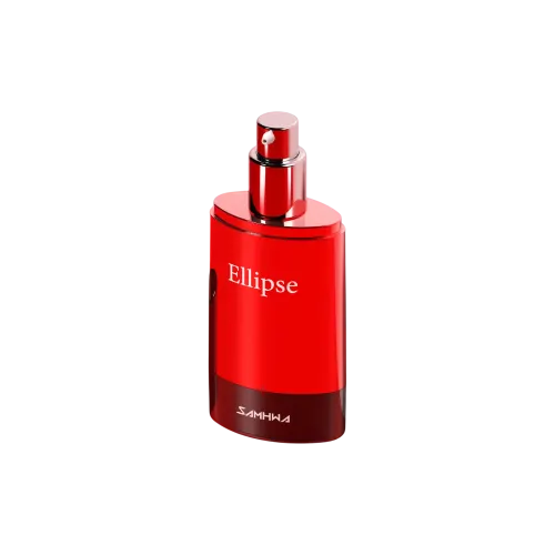 3.4oz/100ml SAN Oval Ellipse Airless Pump Bottle with Aluminum Collar Pump & ABS Overcap