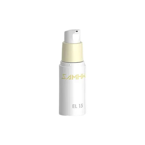 0.5oz/15ml PP Airless Pump Bottle with Clear ABS Overcap, 0.2cc Dosage