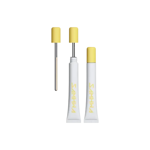 0.3oz/10ml PE Cosmetic Squeeze Tube with Integrated Stainless Steel Spatula Rod Applicator