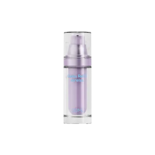 0.68oz/20ml Refillable Glass Airless Pump Bottle with Interchangeable PP Inner Refill Cartridge, 0.15cc Dosage