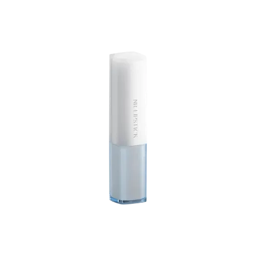 3.5g PETG & Aluminum Square Lipstick with Twist Up Mechanism, Frosted PETG Outer Case & Front-Fill Design