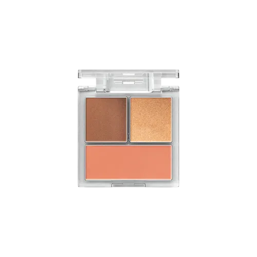 9g 3-Pan Square PETG Eyeshadow Palette with Clear See-Through Lid