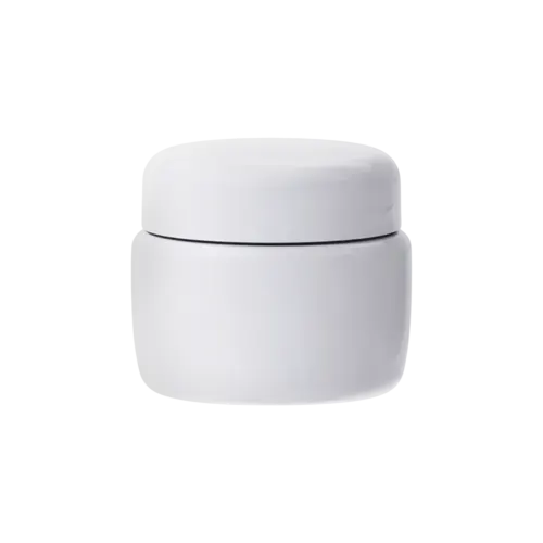 1.7oz/50ml Monomaterial PP Round Cosmetic Jar with Screw-On Lid