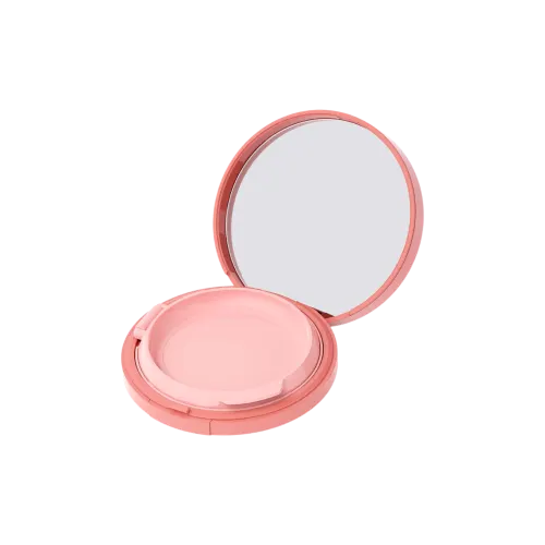 15g Refillable ABS Round Pact Cushion Compact with Push-Button Opening with Aluminum Godet Refill Option