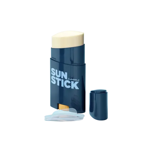 0.9oz/26ml Oval PP Airtight Sunscreen Stick with Oblique Angled Cap, Bottom Fill Design for Sunscreen, Travel-Size Deodorant & Balms