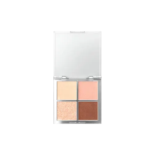 9g 4-Pan Square PETG Eyeshadow Palette with Clear See-Through Lid