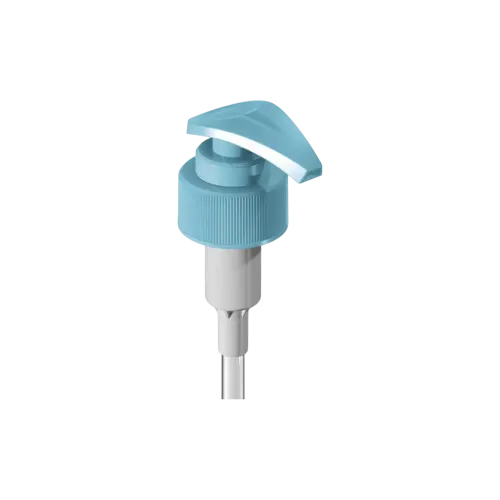 33-410 Ribbed PP Curved Lotion Pump, 4cc High-Viscosity Dosage