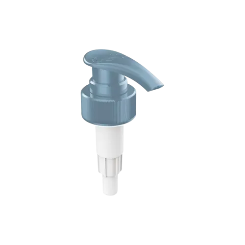 33-410 Ribbed PP Lotion Pump with Down Curve Head, 4cc Dosage