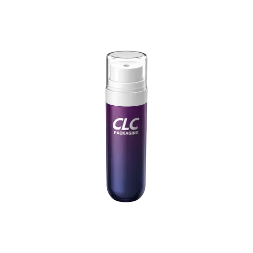 1.7oz / 50ml PETG Round Airless Pump Bottle with Push-Top Dispenser, 0.25cc