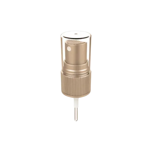 20-410 Ribbed PP Fine Mist Sprayer with Clear Overcap, 0.18cc Dosage