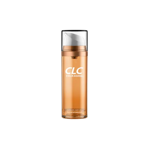 5oz / 150ml PETG Cylinder Airless Pump Bottle with Clear Flush Overcap, 0.5cc