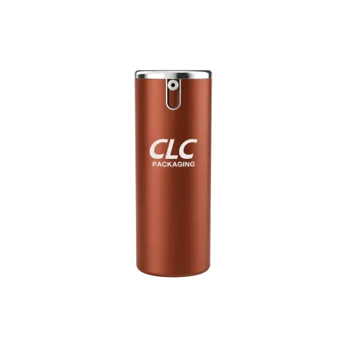 0.5oz / 15ml PP Airless Pump Bottle with Integrated Actuator & Metallic Top, 0.25cc Dosage
