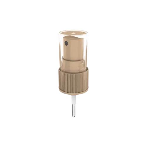 20-410 Ribbed PP Fine Mist Sprayer with Clear Overcap, 0.18cc Dosage