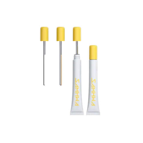 0.3oz/10ml PE Cosmetic Squeeze Tube with Integrated Stainless Steel Spatula Rod Applicator