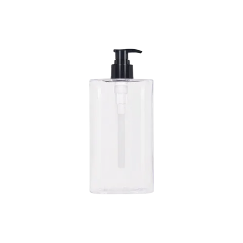 10.14oz/300ml 24-400 Square Clear PET Dispenser Bottle with Black PP Lotion Pump